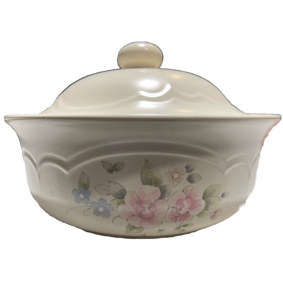 PFALTZGRAFF 2 QT TEA ROSE 9.5" COVERED CASSEROLE DISH/BOWL MADE IN USA - Picture 1 of 5